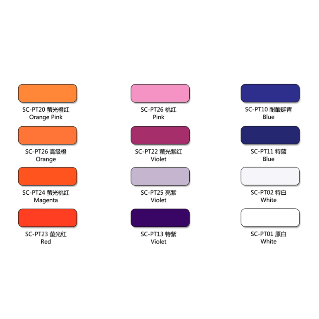 Bảng màu in silicone